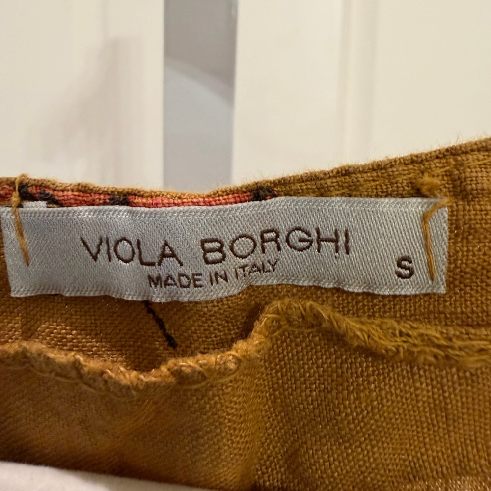 Viola borghi linen butterfly top size small - Picture 3 of 5